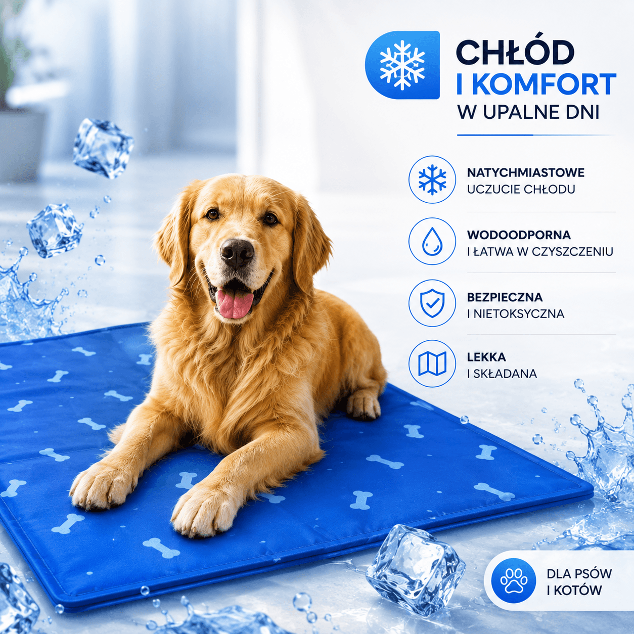 ComfyPet – Mata chłodząca dla psa 60x40 cm